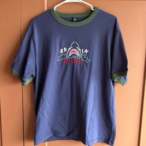 Brain Dead graphic ringer tee size medium t shirt